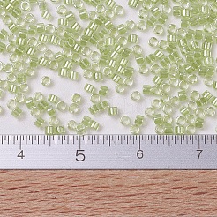 MIYUKIデリカビーズ  シリンダー  日本製シードビーズ  11/0  （db0903)スパークリングセロリ裏地クリスタル  1.3x1.6mm  穴：0.8mm  約10000個/袋  50 G /袋&nbsp;SEED-X0054-DB0903
