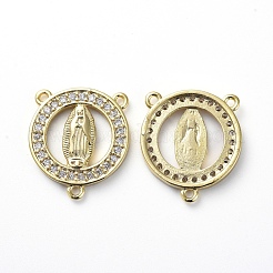 Brass Micro Pave Cubic Zirconia Chandelier Component Links&nbsp;ZIRC-G157-28G