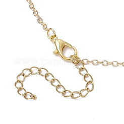 Brass Flower Heart Locket Pendant Cable Chain Necklaces for Women&nbsp;NJEW-JN05235