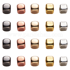 CCBプラスチックビーズ  キューブ  ミックスカラー  4x4x4mm  穴：1.6mm&nbsp;CCB-CJ0001-01