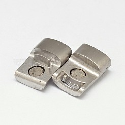 Tarnish Resistant 304 Stainless Steel Magnetic Clasps with Glue-in Ends&nbsp;STAS-D070-06