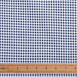 タータンチェックの綿繊維生地  服装アクセサリー  マリンブルー  1580x0.1mm&nbsp;DIY-WH0504-685D