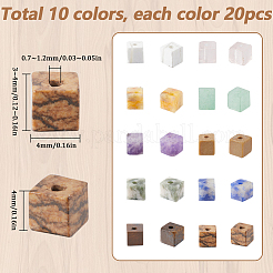 200Pcs 10 Styles Natural Mixed Gemstone Beads Strands&nbsp;G-SC0003-12