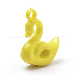 オペークアクリルパーツ  スワン  ミックスカラー  32x26x11mm  穴：3mm  約214個/500g&nbsp;SACR-Q190-27