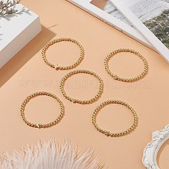 5Pcs 5 Style Star & Cross & Moon & Heart & Butterfly Brass & Synthetic Hematite Beaded Stretch Bracelets Set for Women&nbsp;BJEW-JB09090