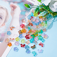 160Pcs 16 Style Transparent Baking Paint Glass Beads&nbsp;GLAA-FH0001-58