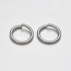 真鍮製オープン丸カン丸カン  プラチナ  18ゲージ  8x1mm  内径：6mm  約99個/14g&nbsp;LS-KK-E647-06P-8mm