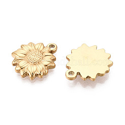 304 Stainless Steel Sunflower Pendants&nbsp;STAS-T072-51G