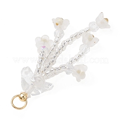 Glass Seed Beaded Pendants&nbsp;PALLOY-MZ01230-02
