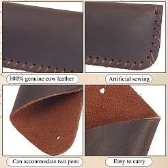 牛革ペンケース  ココナッツブラウン  167x42.5x13mm&nbsp;AJEW-WH20121-03