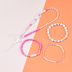 DIY 10 スタイル ABS & アクリル ビーズ ジュエリー作り ファインディング キット  ハート＆バレル＆ラウンド＆フラットラウンド＆イミテーションパール  ココナッツブラウン  7~18.5x7.5x2~10.5x1.5~5mm  穴：0.7~1.2mm&nbsp;DIY-N0012-05C