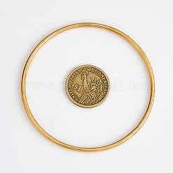 羽根付きDIY編みネット/ウェブ用鉄リング10個  マクラメと結び目  ライトゴールド  80x3mm  内径：75mm&nbsp;IFIN-SP0001-56B-KCG