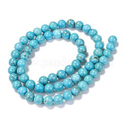 天然マグネサイトビーズ連売り  染め＆加熱  ラウンド  8mm  穴：1mm  約48個/連  15.75''（40センチメートル）&nbsp;G-TAC0001-03C