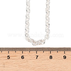 4MM Brass Textured Rolo Chain Necklaces for Men Women&nbsp;NJEW-L012-05S