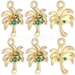 10Pcs Brass Micro Pave Cubic Zirconia Pendants&nbsp;KK-BBC0027-94
