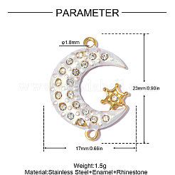 304 Stainless Steel Enamel Pendants&nbsp;STAS-OY017-87G