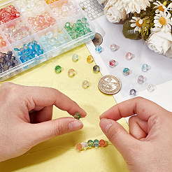 300Pcs 12 Colors Baking Paint Transparent Glass Beads&nbsp;GLAA-PH0003-09