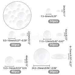 220Pcs Transparent Glass Cabochons&nbsp;GGLA-NB0001-08