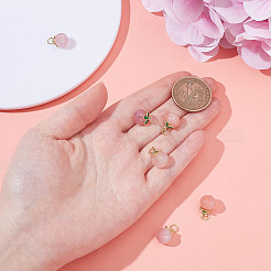 6Pcs Natural Agate Peach Charms&nbsp;G-OC0006-02