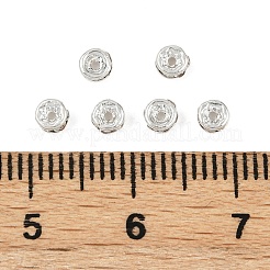 Rack Plating Rondelle Brass Grade A Crystal Rhinestone Spacer Beads&nbsp;X-RB-D300-S