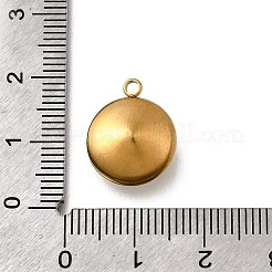 ステンレスペンダント201個  クリスタルラインストーン付き  18KGP本金メッキ  フラットラウンド  16x13x7mm  穴：2mm&nbsp;STAS-F318-01D-G