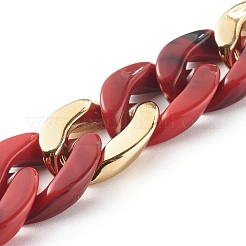 Acrylic & CCB Plastic Curb Chain Phone Case Chain&nbsp;HJEW-JM00485-03