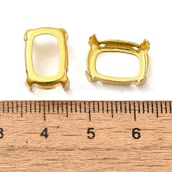 長方形の真鍮がプロングのセッティングで縫う  先のとがったラインストーンの爪のセッティング  オープンバックセッティング  ゴールドカラー  14x10x0.4mm  10x14ミリカボションのために合う&nbsp;KK-N0084-A05-10x14G