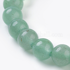 天然石グリーンアベンチュリンビーズ連売り  染め＆加熱  ラウンド  薄緑  6mm  穴：1mm  約59~61個/連  15インチ&nbsp;L-G-G099-6mm-17