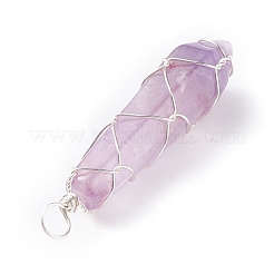 Natural Faceted Gemstone Pointed Pendants&nbsp;PALLOY-JF01296