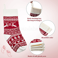 3Pcs 3 Styles Wool Yarn Knitted Hanging Christmas Stockings&nbsp;FEPA-SP0001-04B
