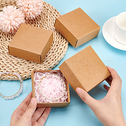 厚紙のジュエリーボックス  正方形  記念日のために  結婚式  誕生日  ペルー  8.6x8.6x3.6cm  展開：24.3~25.3x24.3~25.3x0.05cm  2個/セット&nbsp;LS-CBOX-WH0003-28A