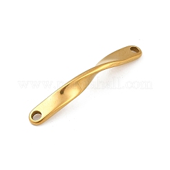Ion Plating(IP) 202 Stainless Steel Twist Connector Charms&nbsp;STAS-Q336-13B-G