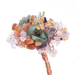 Natural Quartz and Mixed Gemstone Display Decorations&nbsp;DJEW-WH0007-06