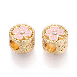 Rack Plating Alloy Rhinestone European Beads&nbsp;FIND-N011-02KCG
