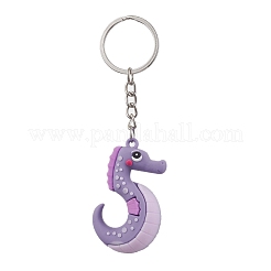 10Pcs 10 Styles Cartoon PVC Plastic Animal Pattern Number Pendant Keychain&nbsp;KEYC-JKC00703