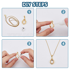 2Pcs 2 Colors Brass Pendants Cabochon Settings&nbsp;FIND-HS0001-14