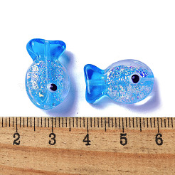 Handmade Foil Lampwork Fish Beads&nbsp;FOIL-Z001-01D