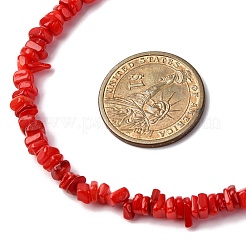 Dyed Natural Freshwater Shell Nuggets Beaded Necklaces&nbsp;NJEW-JN05488-01
