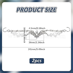 2Pcs Alloy Bat Shoes Chain&nbsp;AJEW-FG0004-50A