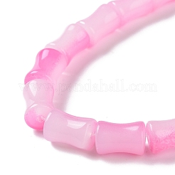 ガラスビーズ連売り  竹の棒の形  ミックスカラー  11.5~12x8~8.5mm  穴：1.1mm  約30個/連  14.17インチ（36cm）&nbsp;GLAA-G083-01