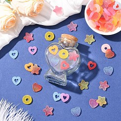 65個 13スタイル 樹脂カボションアクセサリー  ミックスカラー  15x16x5.5mm&nbsp;RESI-YW0004-89