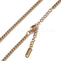Ion Plating(IP) 304 Stainless Steel Box Chain Necklace for Men Women&nbsp;NJEW-K245-020A