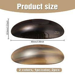 2Pcs 2 Colors Resin and Iron Hair Barrettes&nbsp;PHAR-GO0001-07A