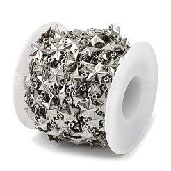 304 Stainless Steel Star Link Chains&nbsp;CHS-A017-01P