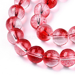 Transparent Spray Painted Glass Bead Strands&nbsp;GLAA-N035-03D-B04-01