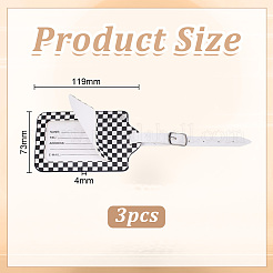 3Pcs PU Leather Luggage Tag&nbsp;AJEW-ME0002-25