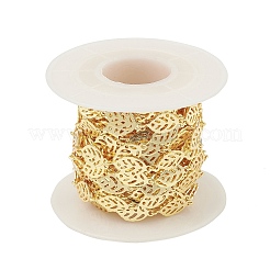 Brass Hollow Leaf Link Chains&nbsp;CHC-M025-10G