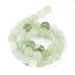 天然新しいヒスイの​​ビーズ連売り  ナゲットの転がった石  6.5~15x7~14x7~14mm  穴：1~1.4mm  約32~33個/連  15.16~ 15.75インチ（38.5~40cm）&nbsp;G-C038-02N