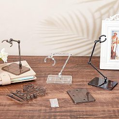 12セット 3色 プラスチックスタンドベース アクションフィギュアディスプレイホルダー  人形型玩具サポートスタンド用品用  ミックスカラー  9.5x7.5x14cm  4セット/カラー&nbsp;ODIS-FG0001-38
