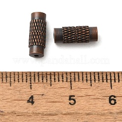 真鍮製ネジ式クラスプ  ニッケルフリー  赤銅鉱  12x4mm  穴：1mm&nbsp;KK-G186-R-NF
